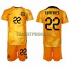 Original Trikotsatz Niederlande Denzel Dumfries 22 Heimtrikot WM 2022 Für Kinder